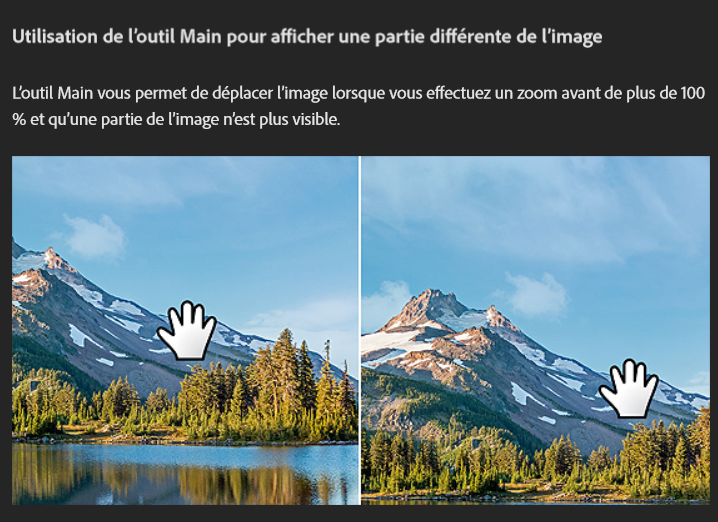 Capture outil main photoshop 2023