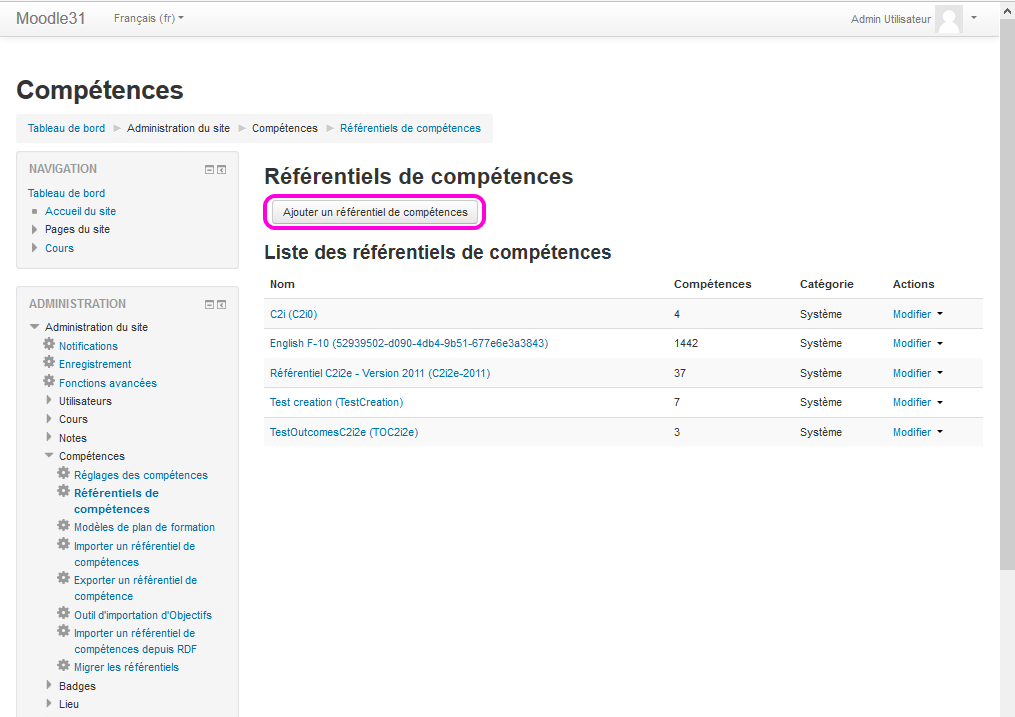 configurer_referentiel competences moodle