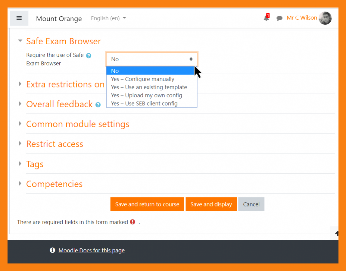 safe exam browser moodle