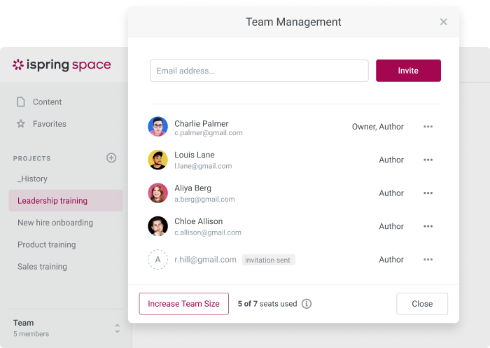 ispring space collaboration