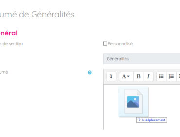 Moodle : Glisser-Déposer une image depuis l’éditeur