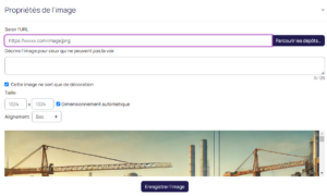 propriétés image Moodle