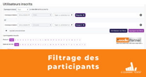 filtrer participants moodle RS