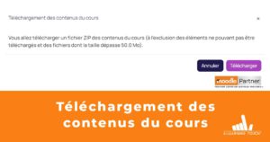 téléchargement contenus cours FB Moodle