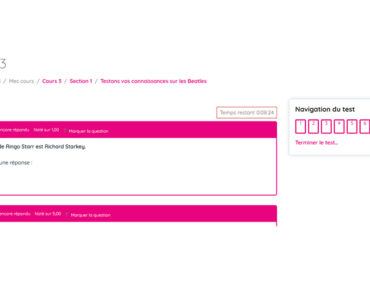 Moodle : Chronomètre flottant pour les tests