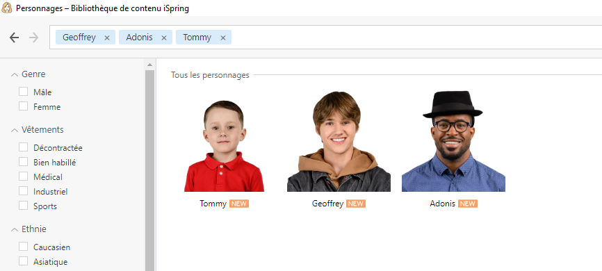 ispring suite max personnages scolaire