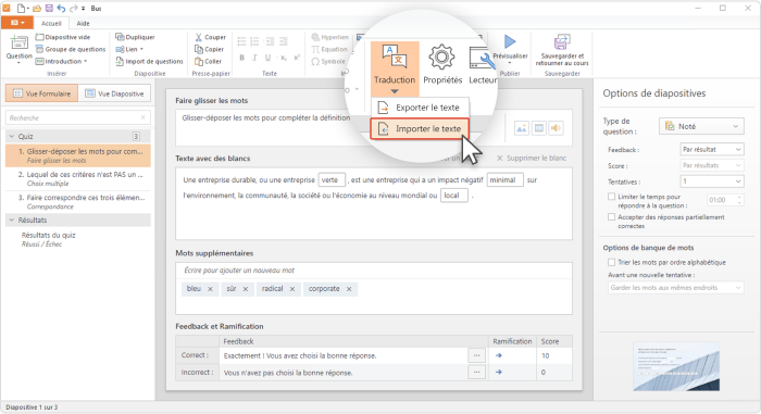 ispring traduction quiz import