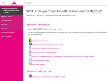 Un SPOC tutoré pour former les formateurs à la plateforme LMS Moodle