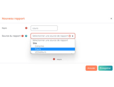 Moodle 4.1 : Nouvelles sources de données pour créer vos rapports personnalisés