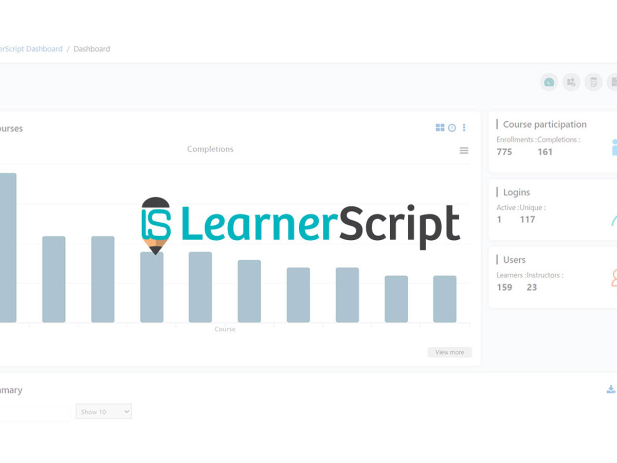 Accédez au reporting avancé de votre plateforme Moodle avec LearnerScript