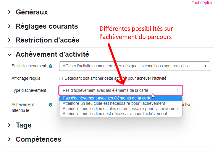 achevement activites plugin moodle