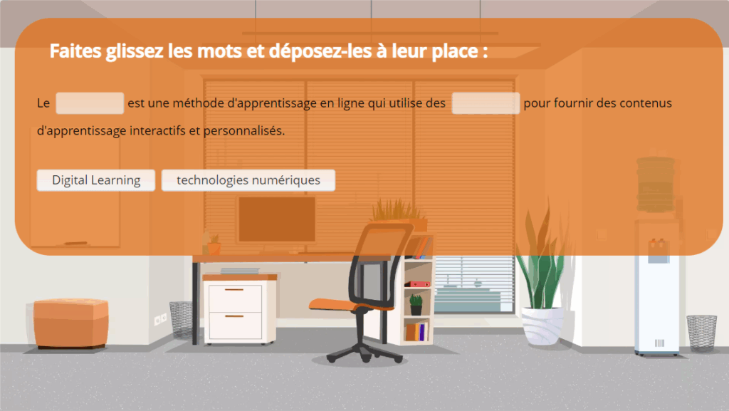 Question reponse glisser mots