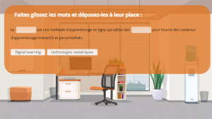 Question reponse glisser mots