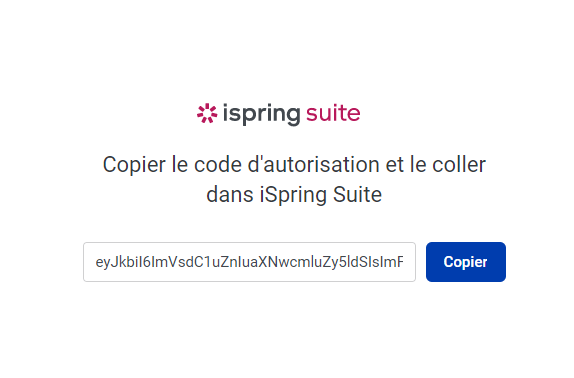 Connexion avec code activation a copier