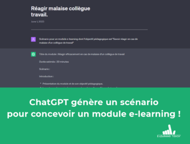 ChatGPT génère un scénario pour concevoir un module e-learning !