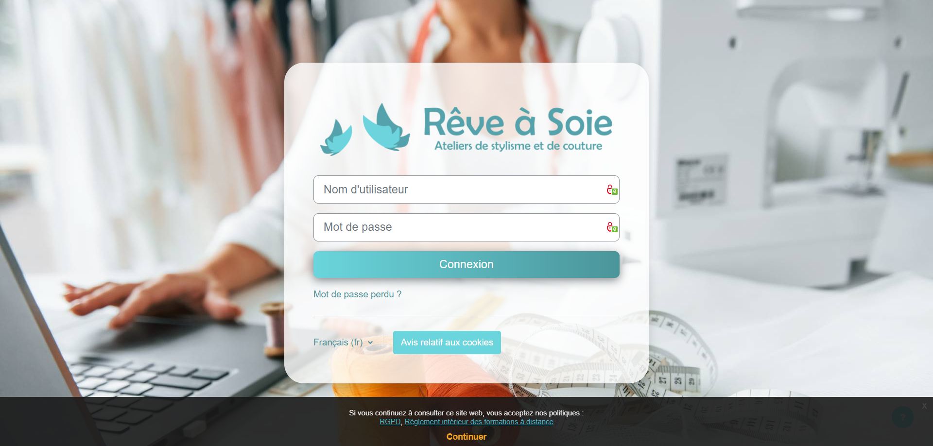 accueil plateforme lms reve a soie