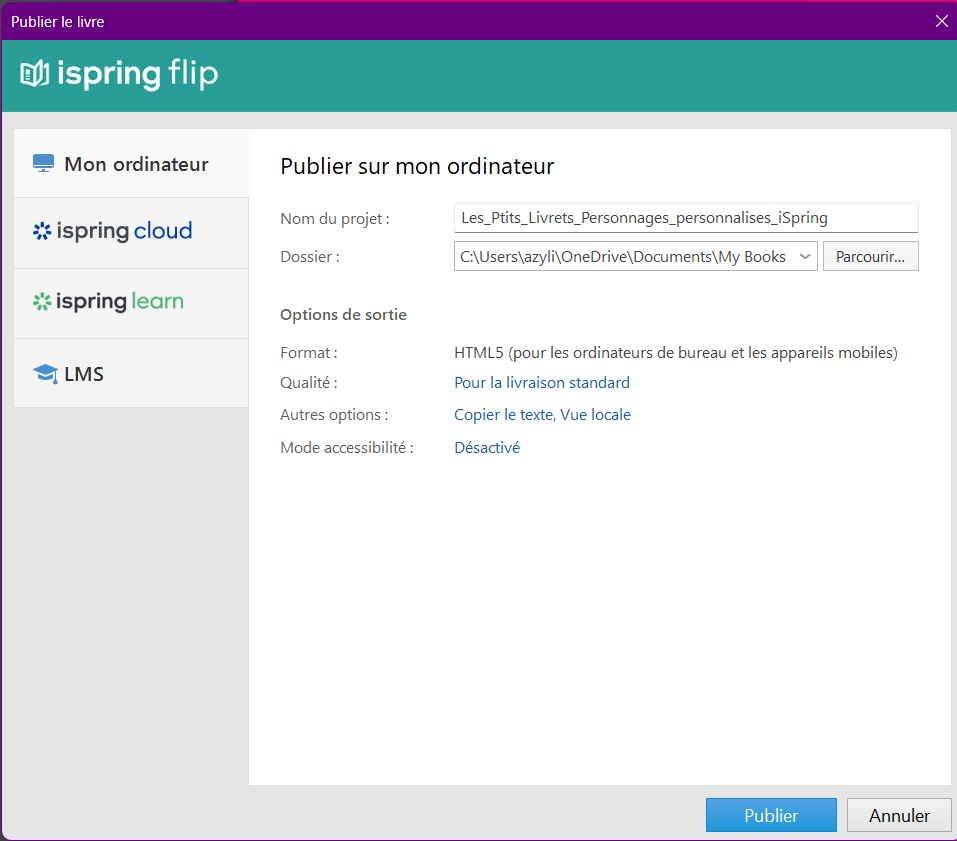 publication livre ispring flip