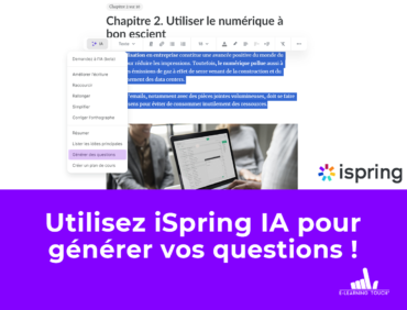 Utilisez iSpring IA pour générer vos questions !