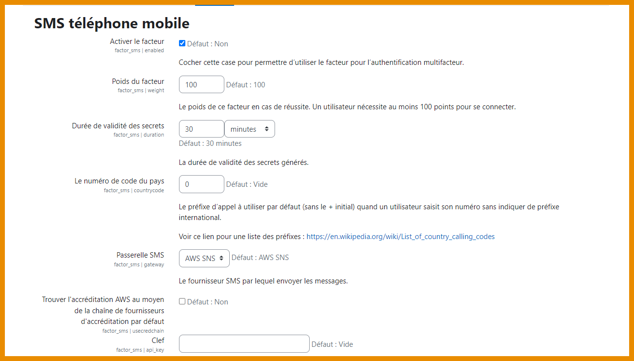 Capture sécurité valider par téléphone via SMS