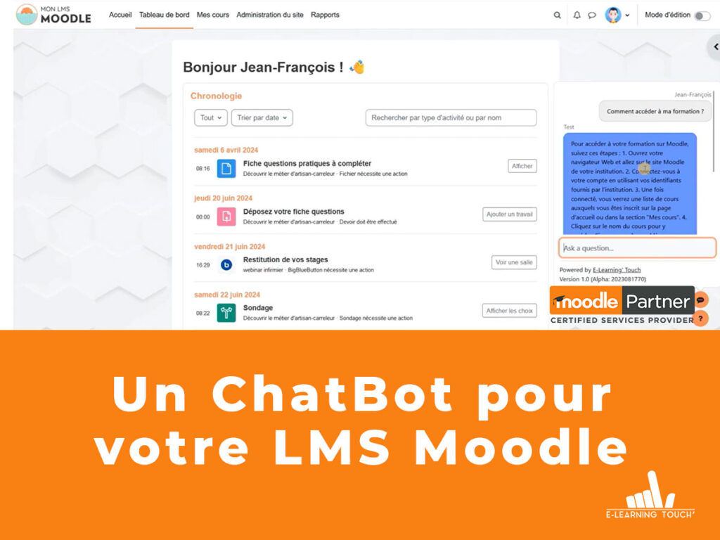 Un ChatBot pour votre LMS Moodle - E-learning Touch'