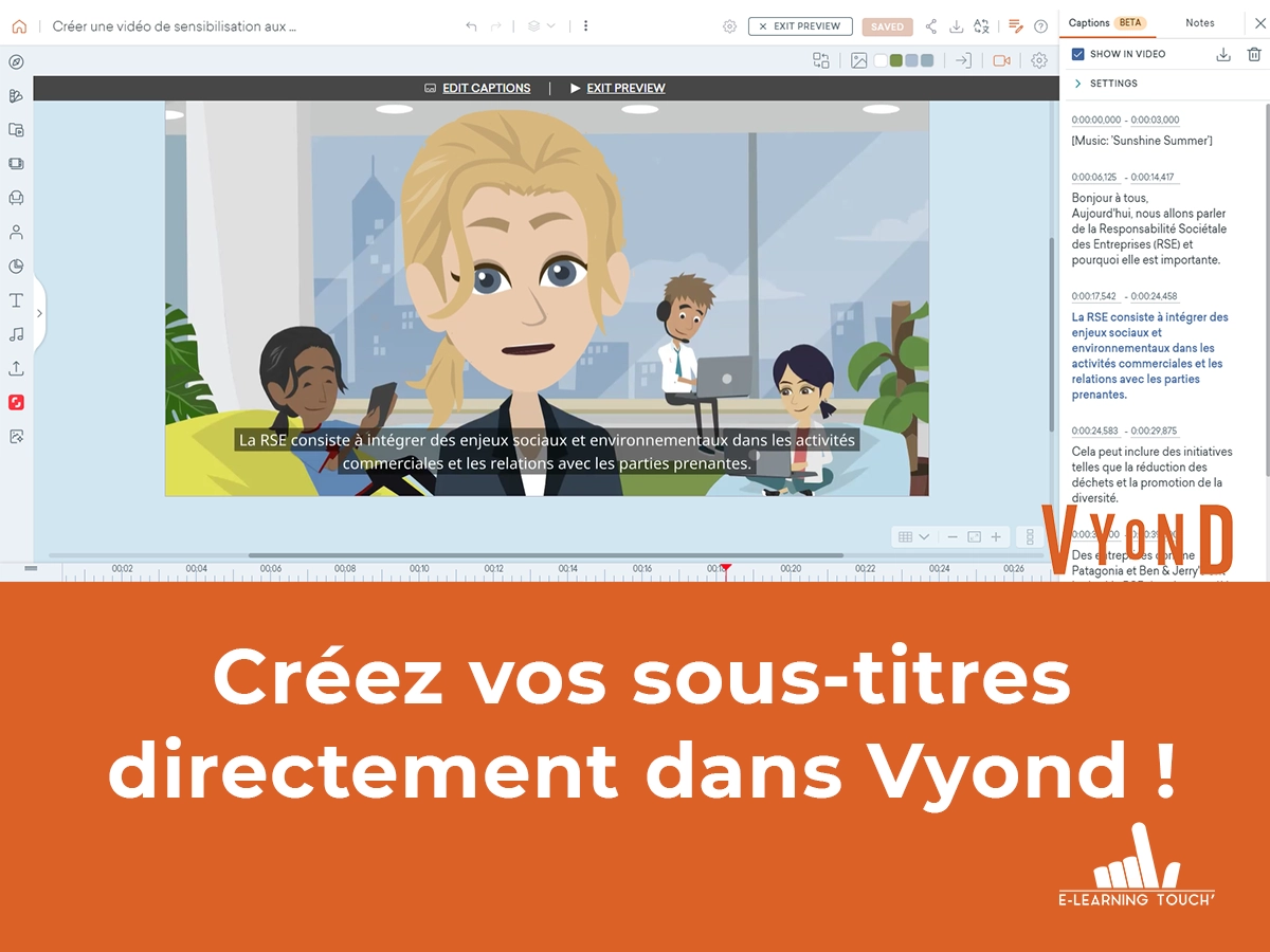 Vignette wordpress pour illustrer l'article de blog "créez vos sous-titres directement dans Vyond"