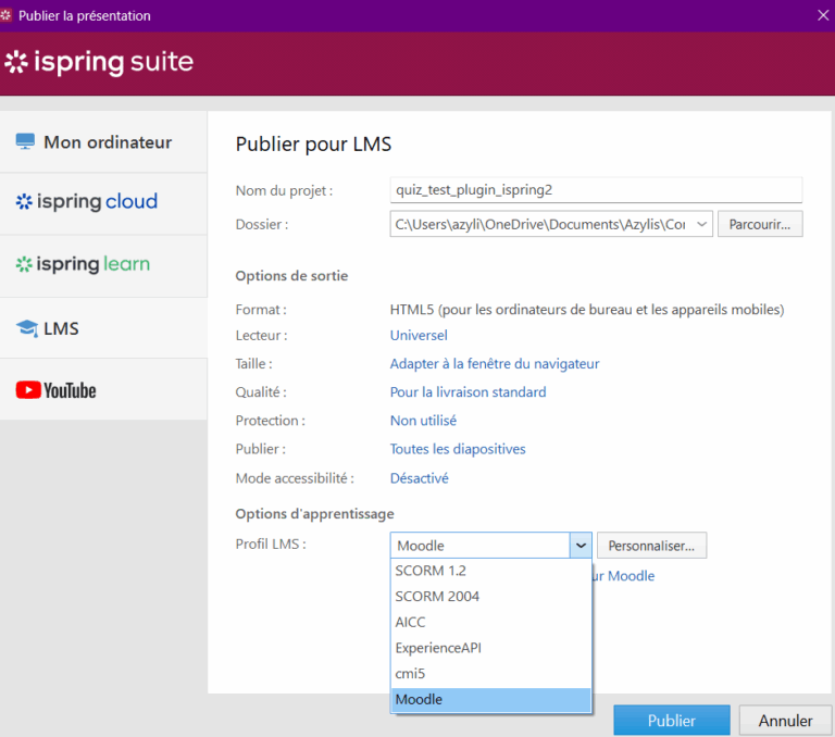 Ispring Module Amazing Moodle Plugins : iSpring Module - E-learning Touch'