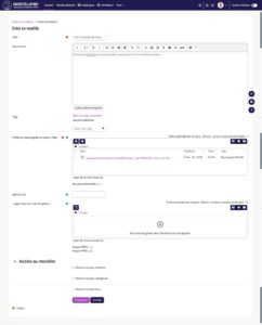 créer modèle cours kickstart moodle