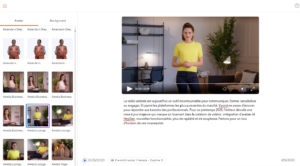 Capture interface de l'avatar IA HeyGen sur Vyond