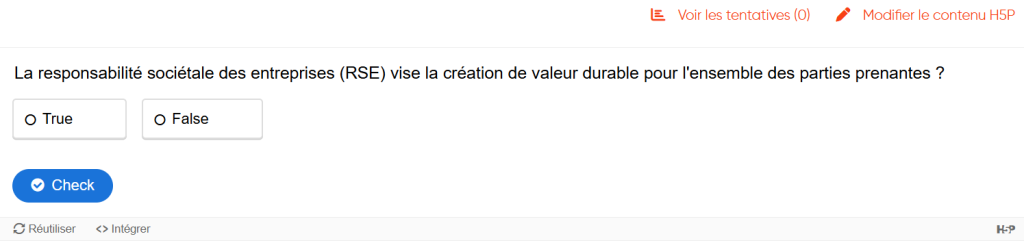 CourseAI ajout activité h5p vrai