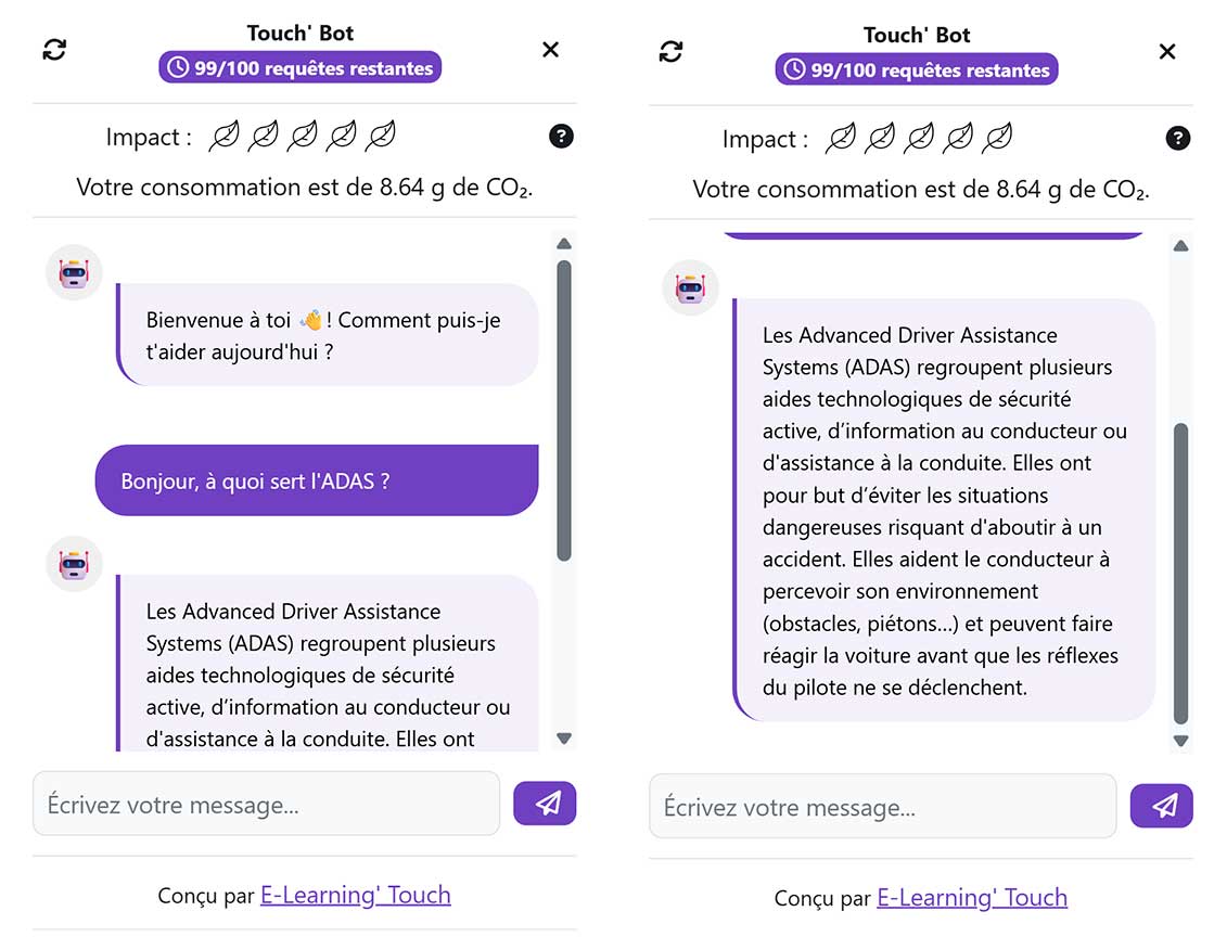 ChatBot E-learning Touch'